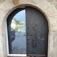 aurore tole perforee decorative volets coulissants v